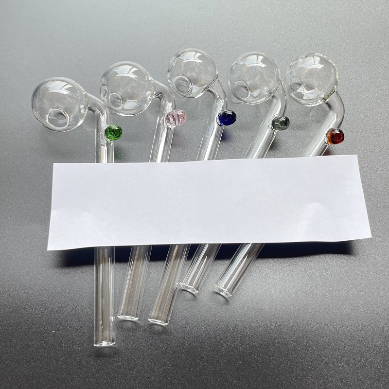 30Pcs SP Curved Glass Pipe Original Oil Burner Pipes 14cm glass Clear Quality Tube Handmade for smoking accessories