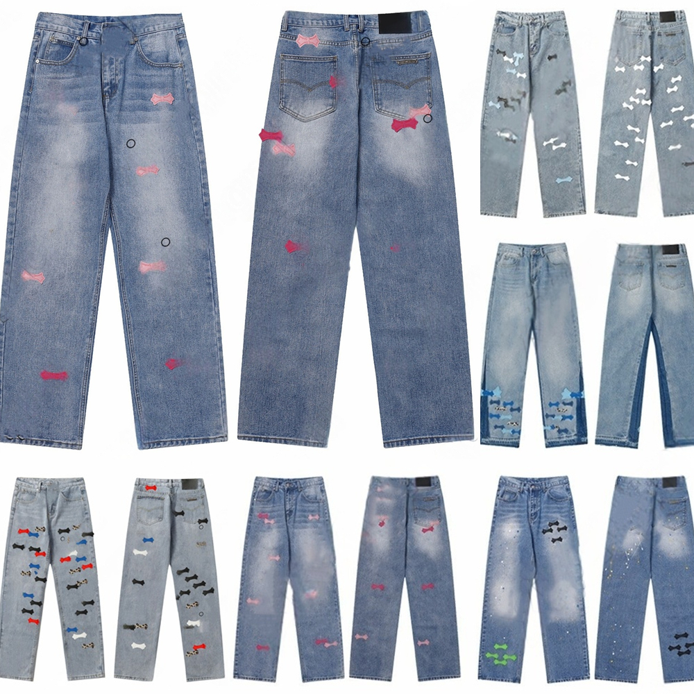 Jeans designer jeans for mens baggy jeans pants men jeans jean Hip Hop High Street Motorcycle cross straight loose zipper fly outdoor Y2k Fashion trousers black pant