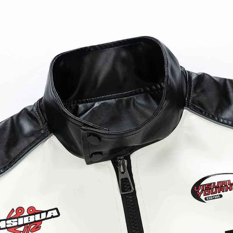 Street racing motorcycle jacket mens motorcycle clothing waterproof PU leather jacket 2024 fashionable jacket mens motorcycle clothing H25504