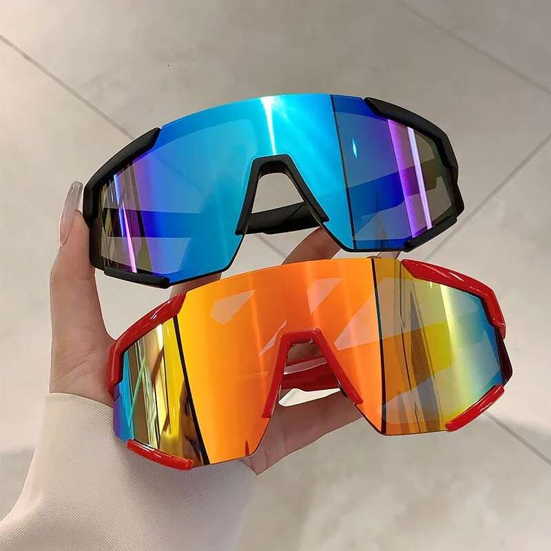 Oversized Sport Goggle Sunglasses Women For Men Brand Designer Sun Glasses Vintage Punk Ski Cycling Windproof Eyeglasses