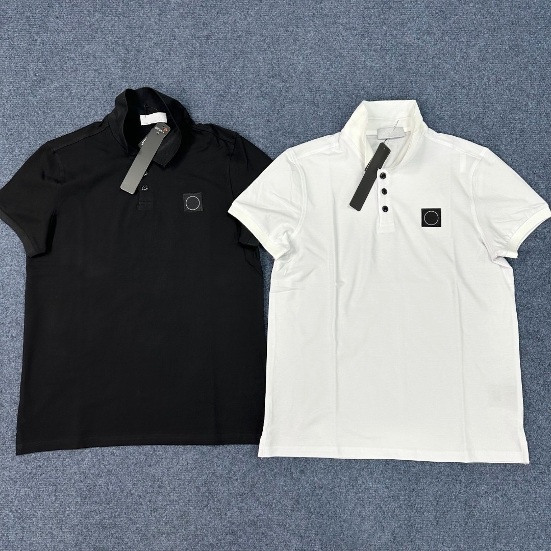 Men's Polos T-Shirts Top Quality Short Sleeved Summer Cotton Embroidery Luxury T Shirt New Designer Polo Shirt High Street Tee