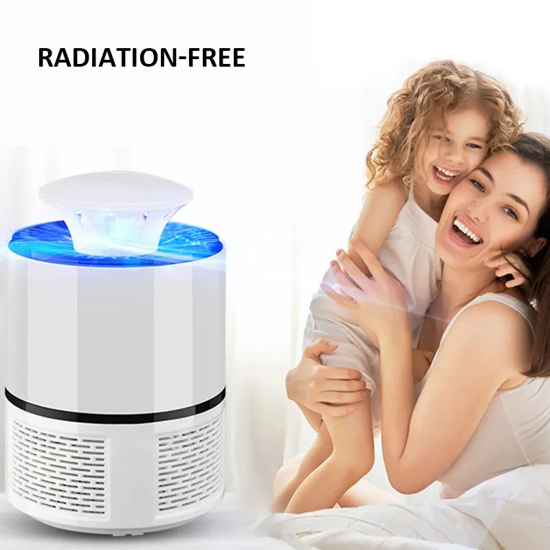 USB Ultrasonic Electric Mosquito Killer Lamp Mosquito Repellent Repeller LED Trap Fly Insect Pest Bug Zapper For Indoor Home Living Room