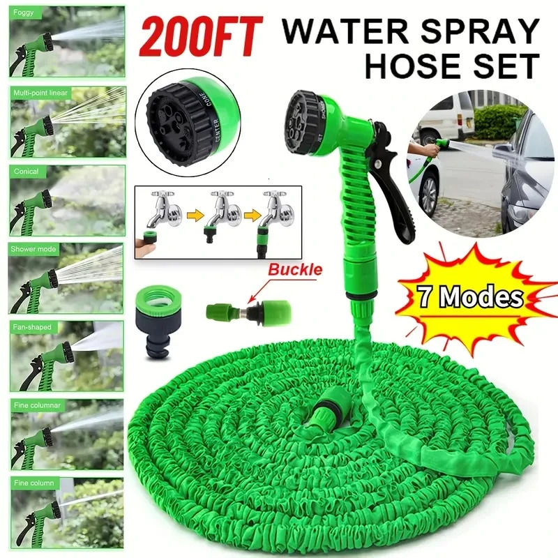 Garden water hose High pressure car washing Expandable magic Household multifunction garden cleaning spray 250506