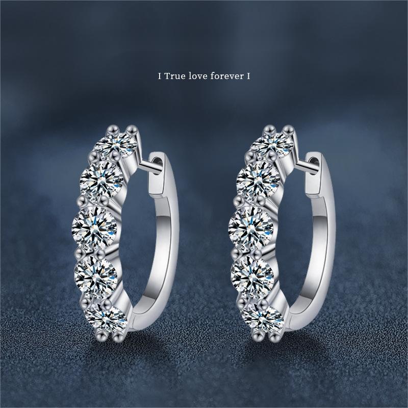 S925 Sterling Silver Moissanite Snowflake Stud Earrings for Women | D Color VVS Clarity | Elegant Winter Jewelry