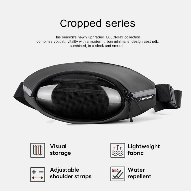 crossbody bag fanny pack sling chest bag dual pocket water resistant waist pack running belt phone holder for women men 316