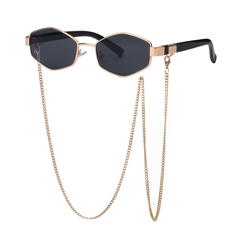 Designer Sunglasses For Women Men Fashion Chain Sunglasses Luxury Polarized Lens Goggle Pilot PC Frame Oversized UV400 Eyewear Luxury Style Sunglasses