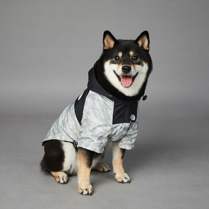 THE DOG FANS Dog Rain Coat Jacket for Outdoor, Comfortable and Warm Windproof Waterproof Dog Coat With Adjustable Hood, Pets Jacket With Safe Magic Gl