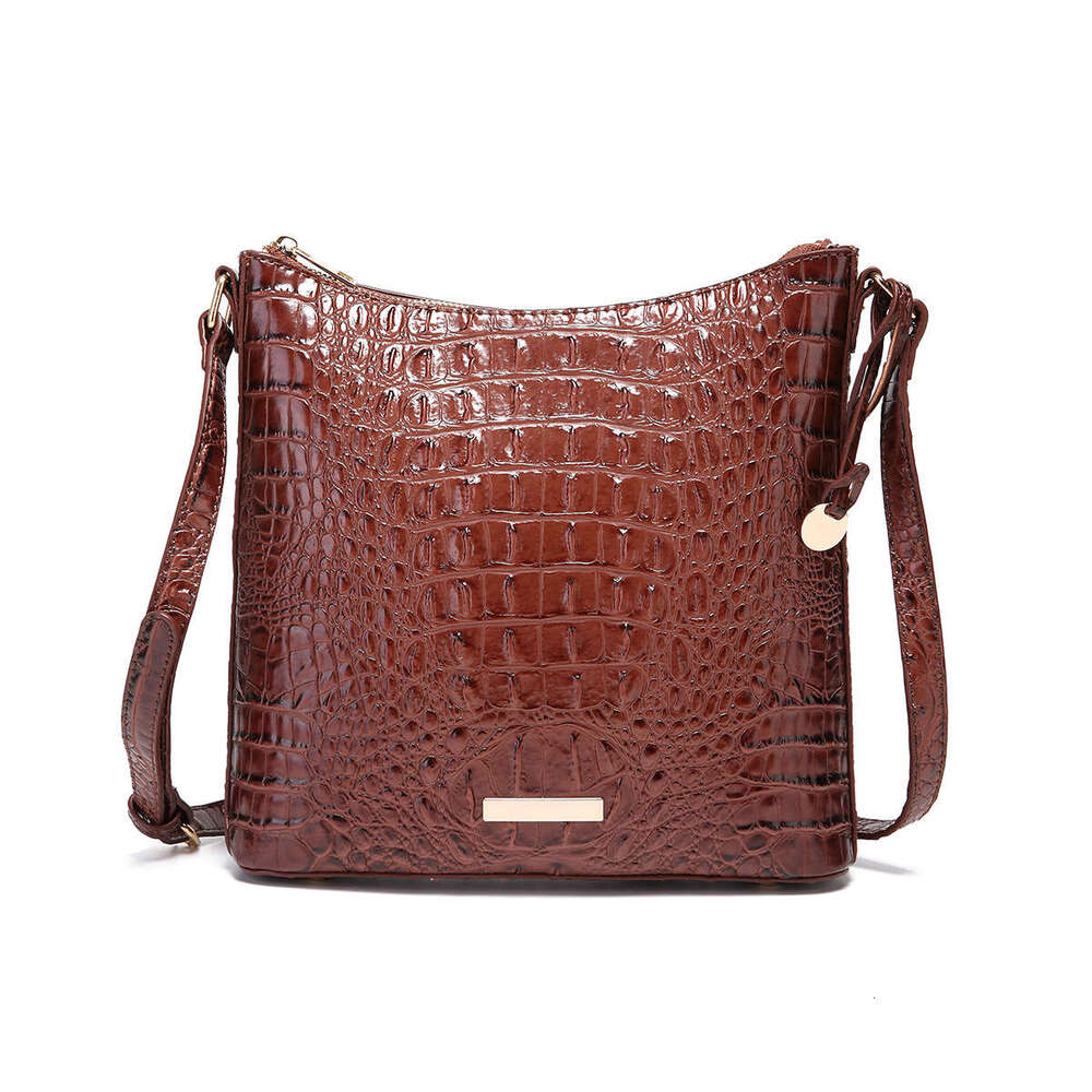 Handheld Crossbody Women's Bag Multi color Crocodile Pattern Brahman