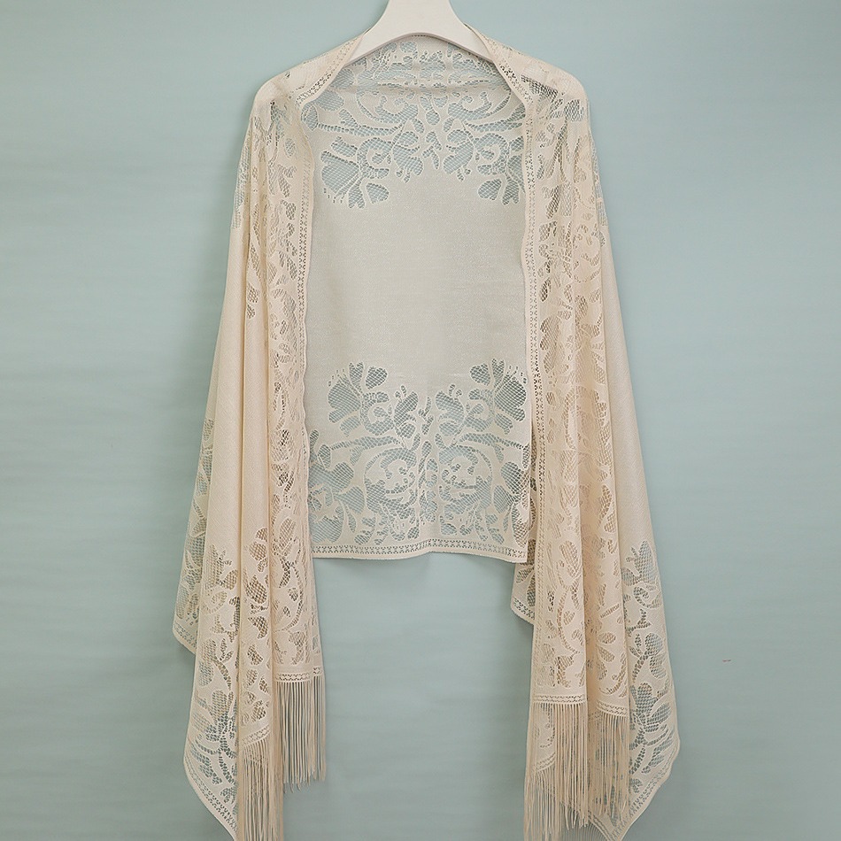 K633 Cheongsam shawl scarf silk scarf summer literary cardigan new spring and summer thin sunscreen long scarf hollow wholesale