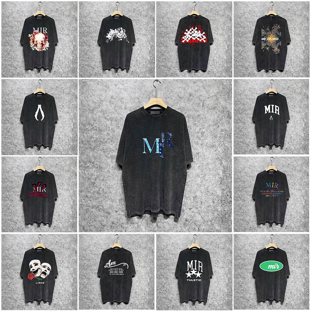 2025 a mirii shirts Designer Mens T shirts Womens Printed Fashion Man T-shirt Casual Tees Short Sleeves Polo Hip Hop Streetwear Tshirts Tops quality, washed with water