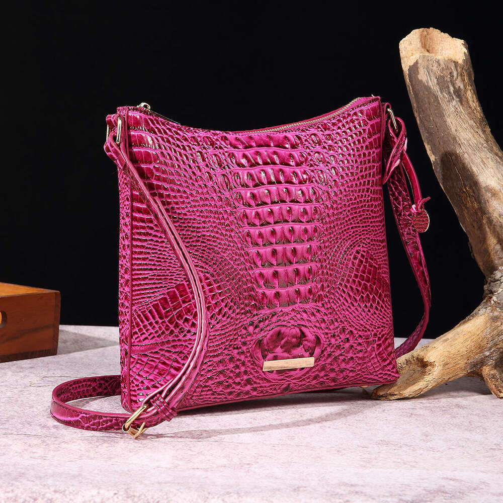 Handheld Crossbody Women's Bag Multi color Crocodile Pattern Brahman
