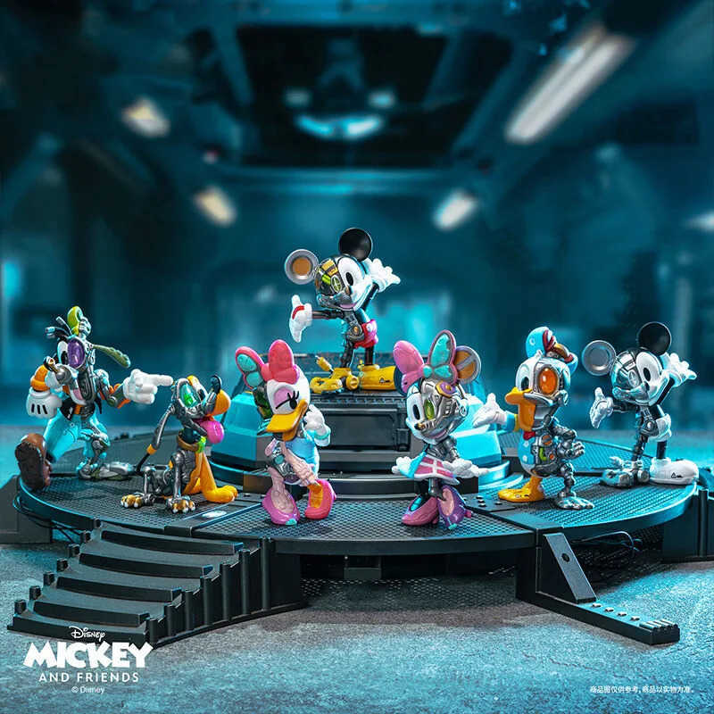 Disney Cyberpunk Cartoon Mystery Box Set 6PC Mechanical Anime Figures Blind Box Collectibles for Desk/Home Decor Disney Inspired Style Z250506