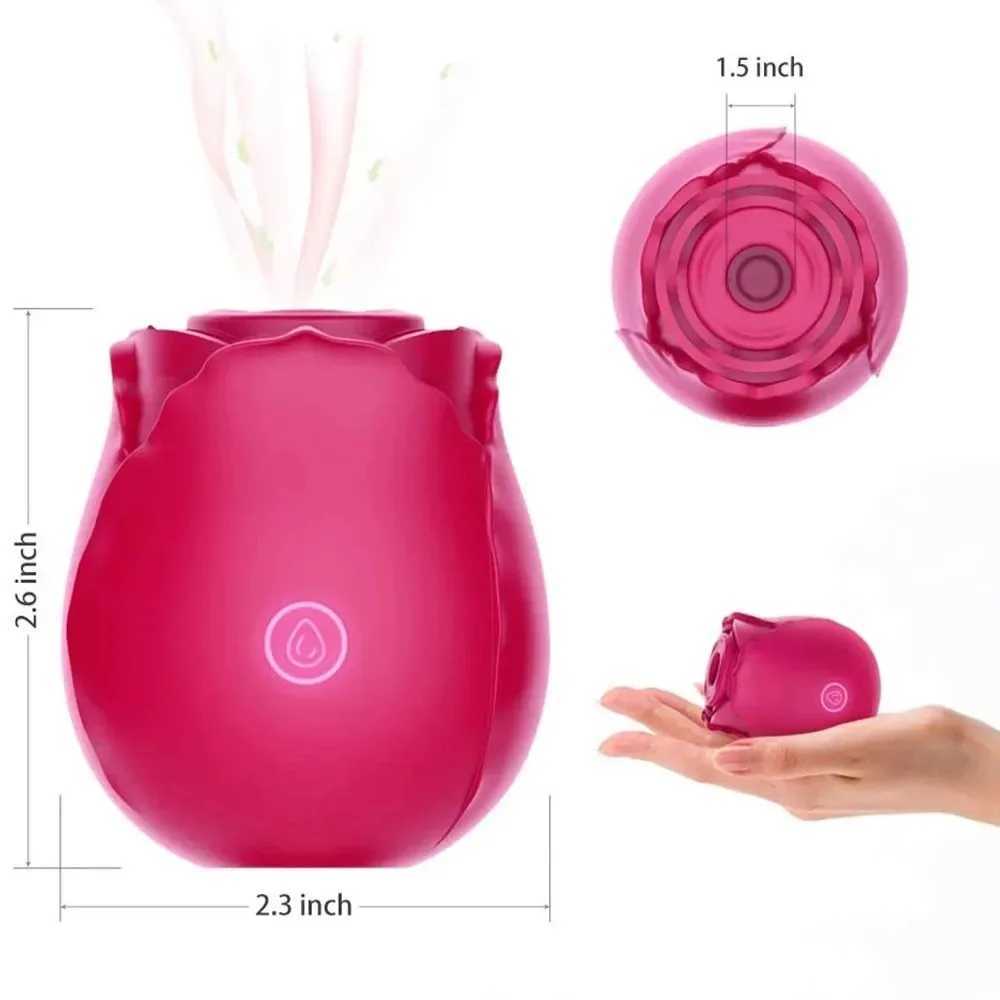 Rose shape vagina sucking vibrator kiss pussy nipple sucker oral licking clitoris stimulation masturbating sex toys for women XJ250618
