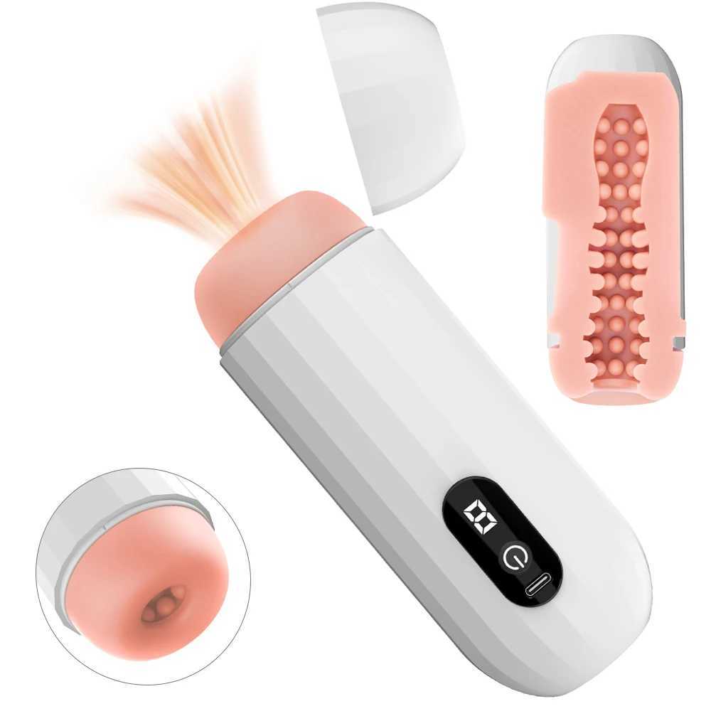 Electric male masturbator for sucking oral sex massage masturbation cup penis stimulation pocket pussy for adult men sex toys W250506
