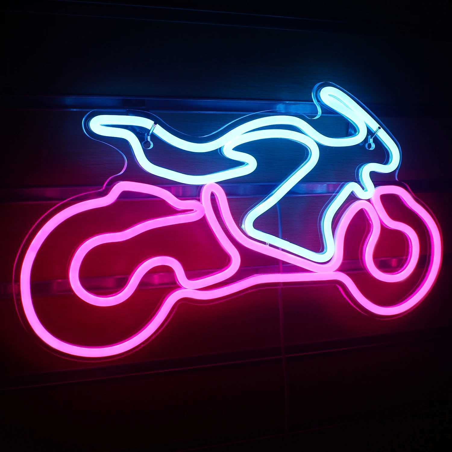 Ineonlife Custom Motorcycle Led Turn Sign Made Neon Light Bike Art Shop Club Party Sport Moto Room Garage Cool Wall Decor Gift Z250506