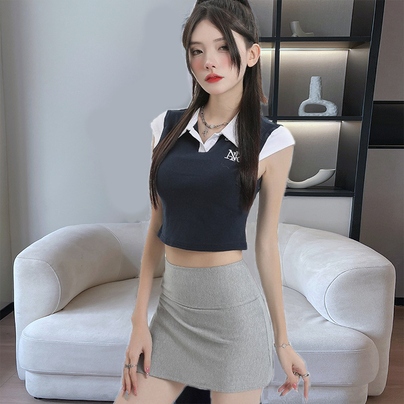 F5280 Skirt Women Spring and Summer Hot Girl Style Skirt Pants High Waist Slimming Drape Hip Skirt