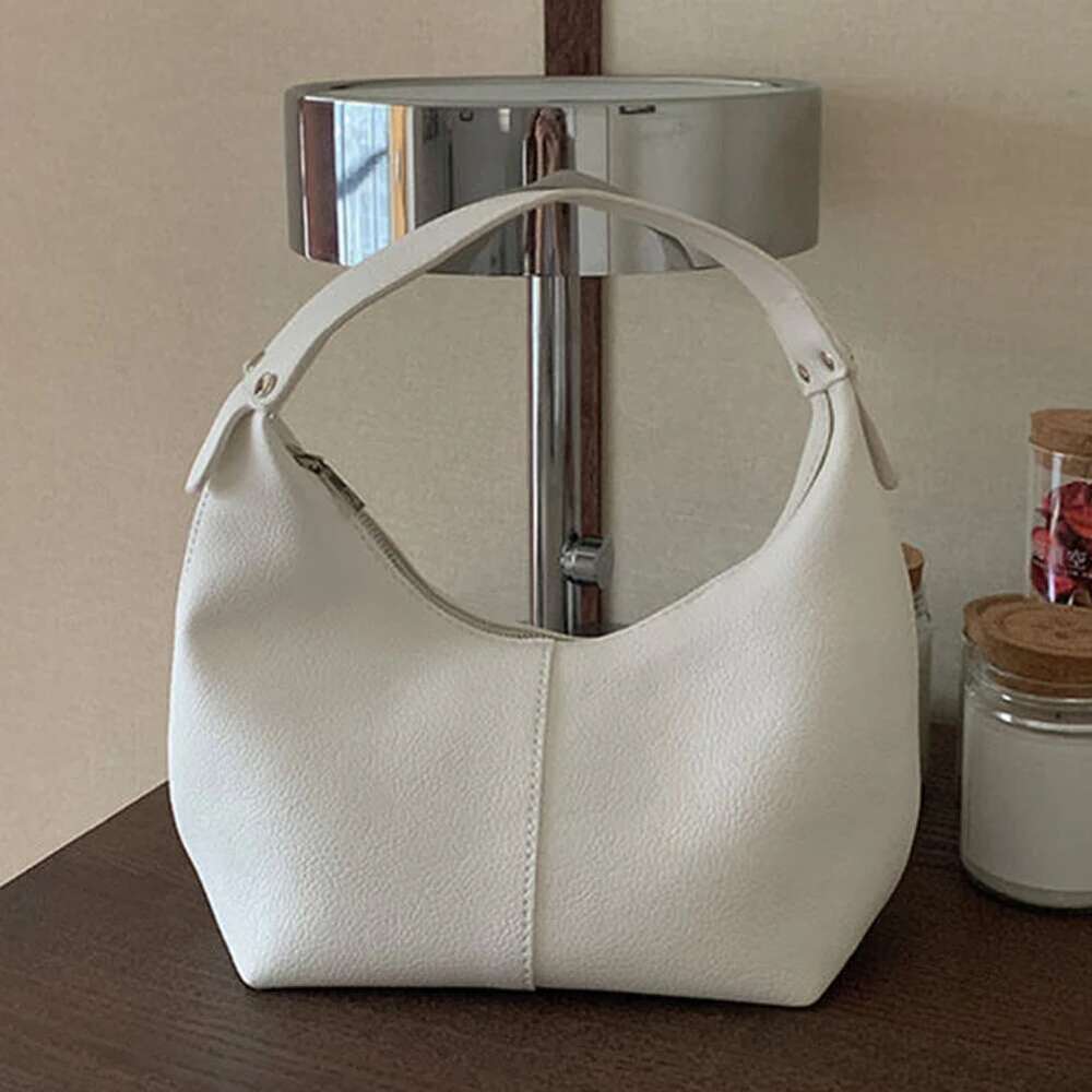 ddmy Vintage Underarm Women PU Leather Soft Hobo Bags Solid Color Casual Armpit Handbag Girls Outdoor Daily Bag