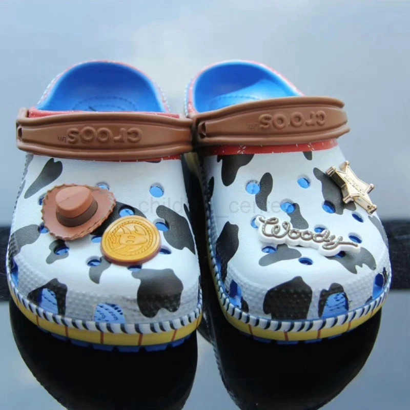 DISNEYNew Hot Toy Story Woody Cowboy Cartoon Character Summer Cute Cartoon ChildrenS Style Slippers Non-Slip Soft Soled Sandals Gifts W250623