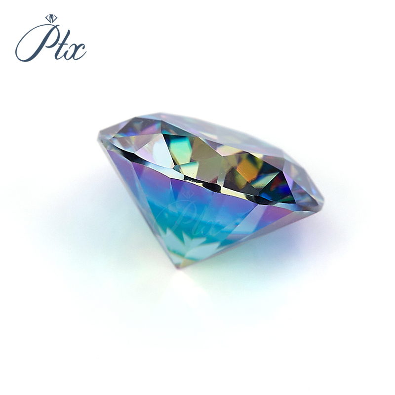 Round Brilliant Cut 1ct Moissanite Gemstone Multi-Colored Coated Wholesale Loose Stones for Jewelry Making VVS1 Quality with GRA Certificate