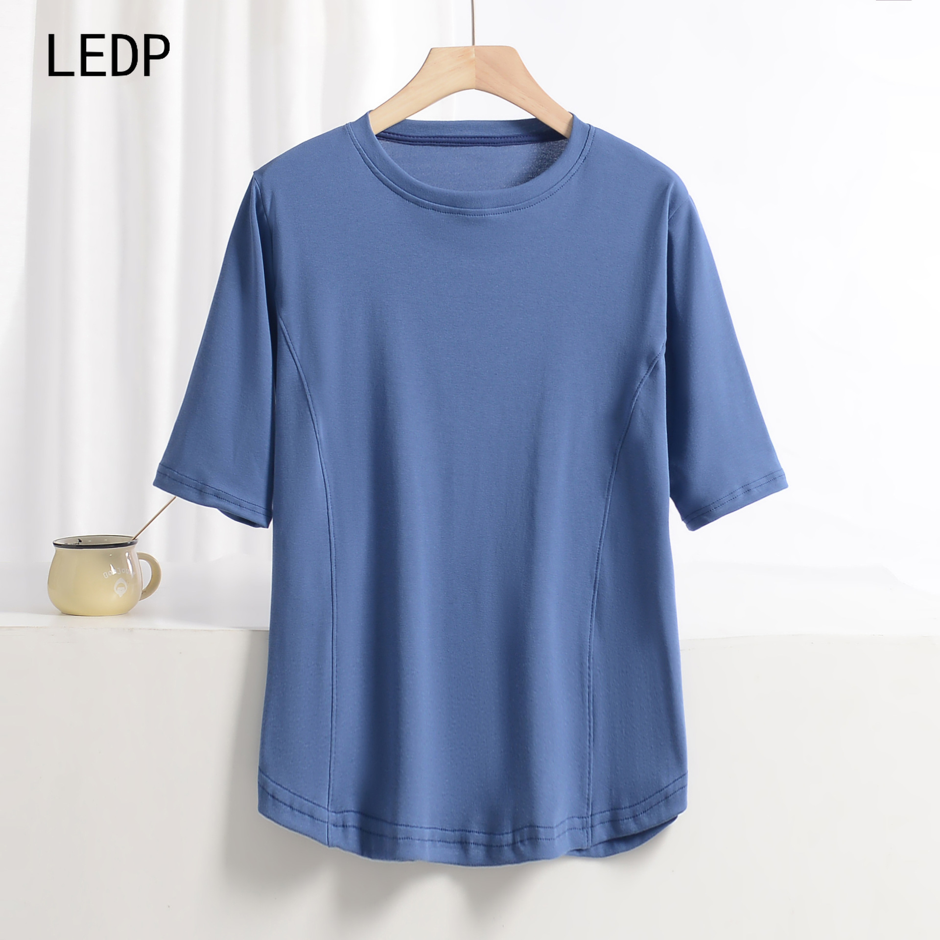 181682 Antibacterial and deodorant large size sports T-shirt for women quick-drying sweat-absorbent fabric yoga fitness training suit high elasti