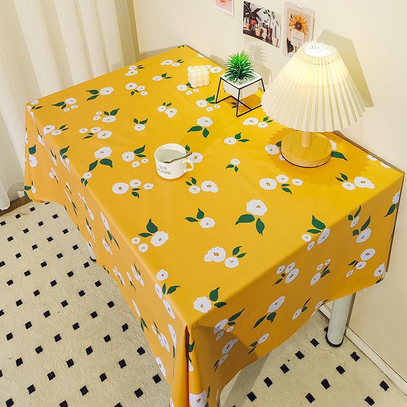 XX0387 New Year tablecloth PVC waterproof, oil-proof, scalding-proof, washable desk cloth, dining table cloth, coffee table cloth, ins style atmospher