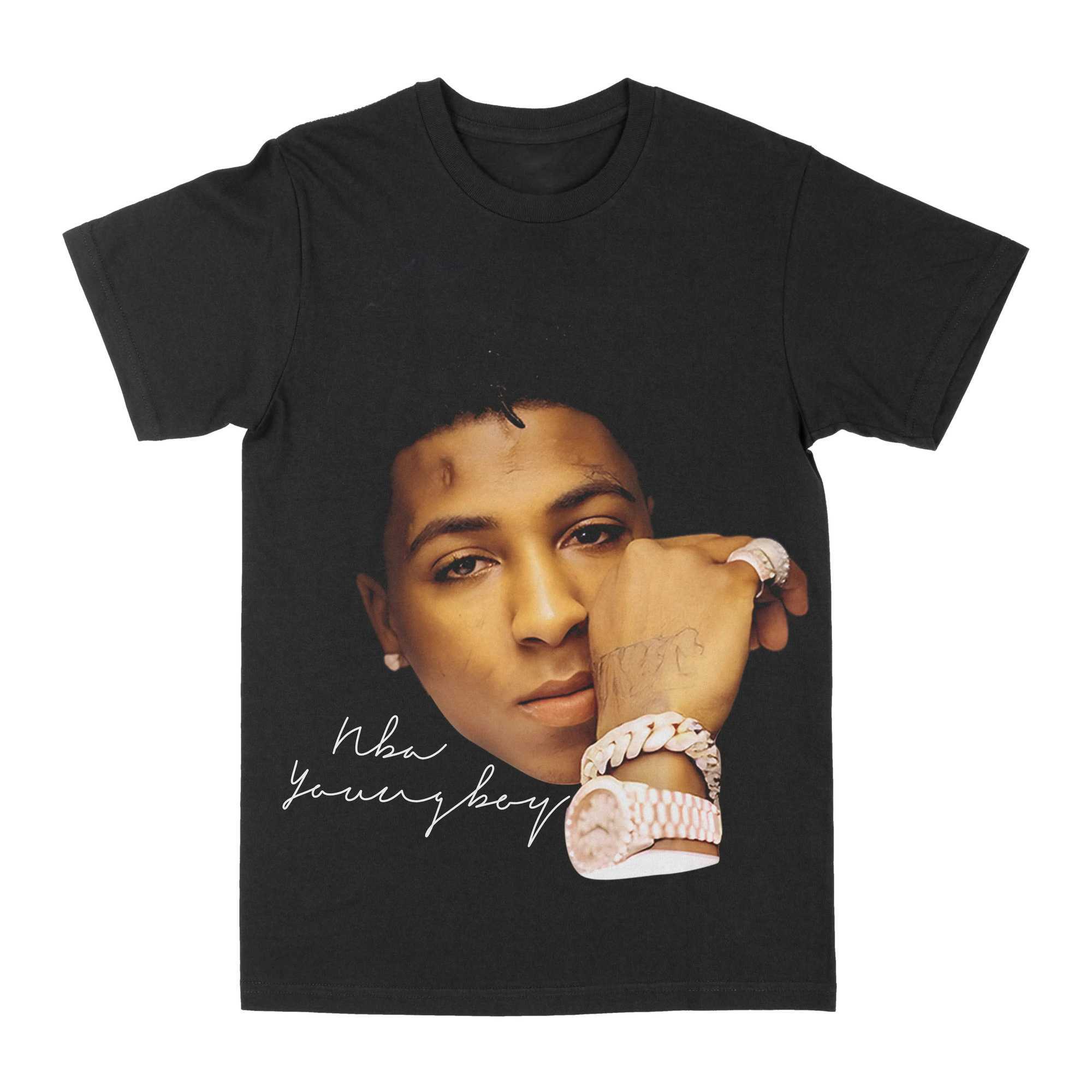 Youngboy Big Face Graphic Tee T-shirt Summer Luxury Brand Cotton Mens and Womens T-shirt Short SLeeveT250505