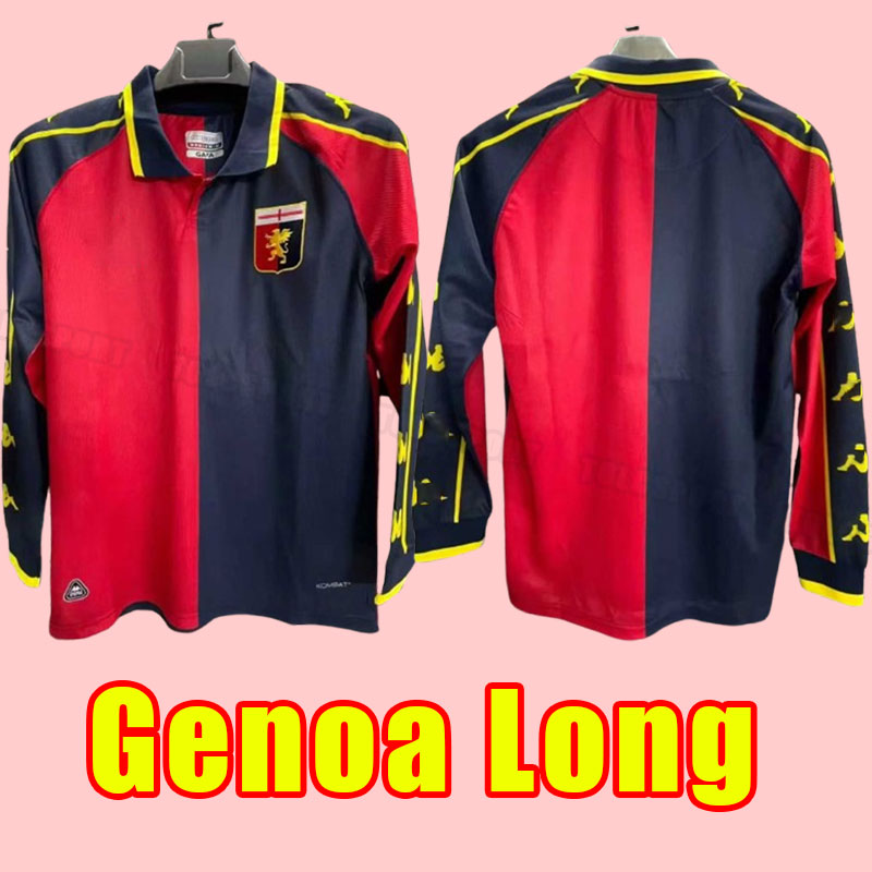 25 26 Genoa CFC Mens Soccer Jerseys PUSCAS CODA EKUBAN YALCIN RETEGUI BADELJ STROOTMAN SABELLI PAJAC HEFTI Home Football Shirt long Sleeve Uniforms training