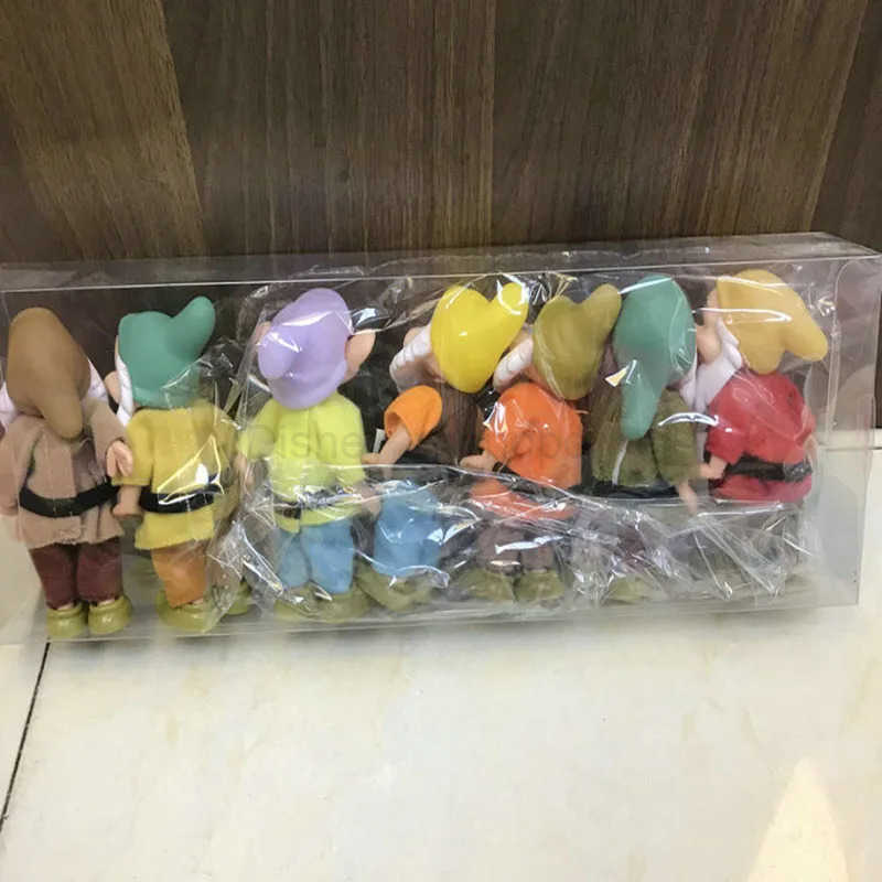 Disney 7 Disney Snow White and Seven Dwarfs Action Character Toys 15cm Princess PVC Doll Childrens Birthday Gift Collection Toys Z250506