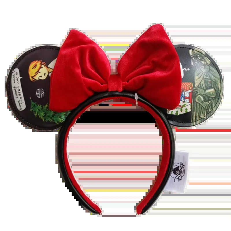 Disney Mickey Minnie Ears Mulan Headband Easter Eggs Hair Hoop Cosplay Hairband Disneyland Sequin Girl Big Bow Headband Decorate X250506