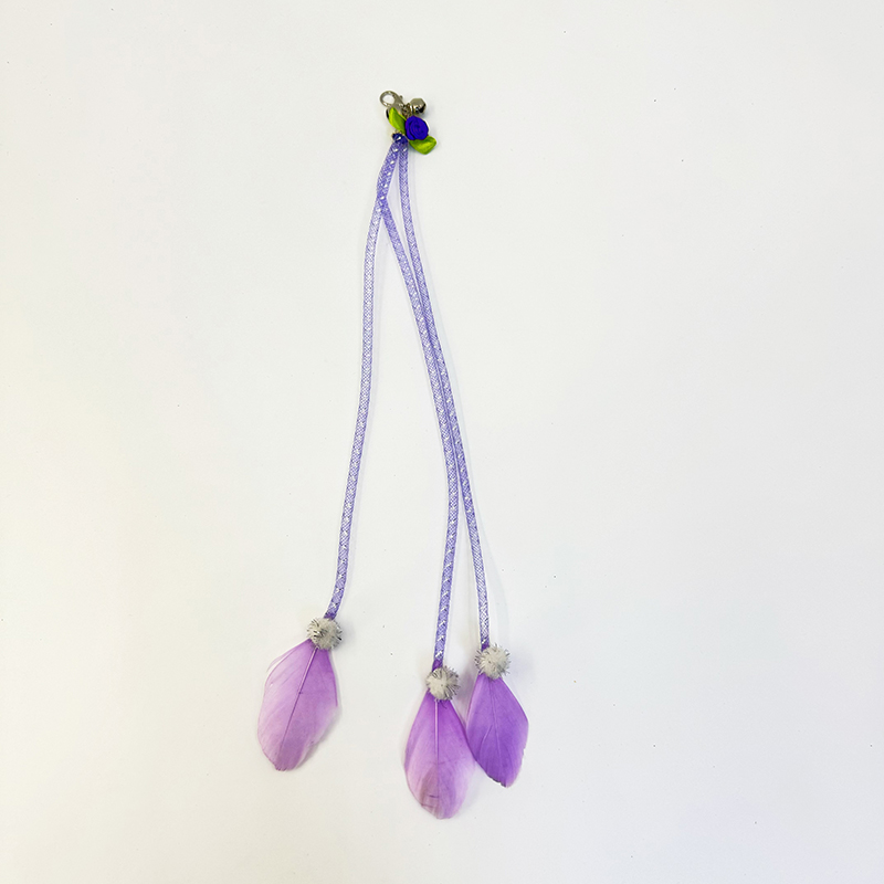 Wholesale long fishing rod style telescopic stick for self entertainment and relaxation, pet toy supplies, cat toys