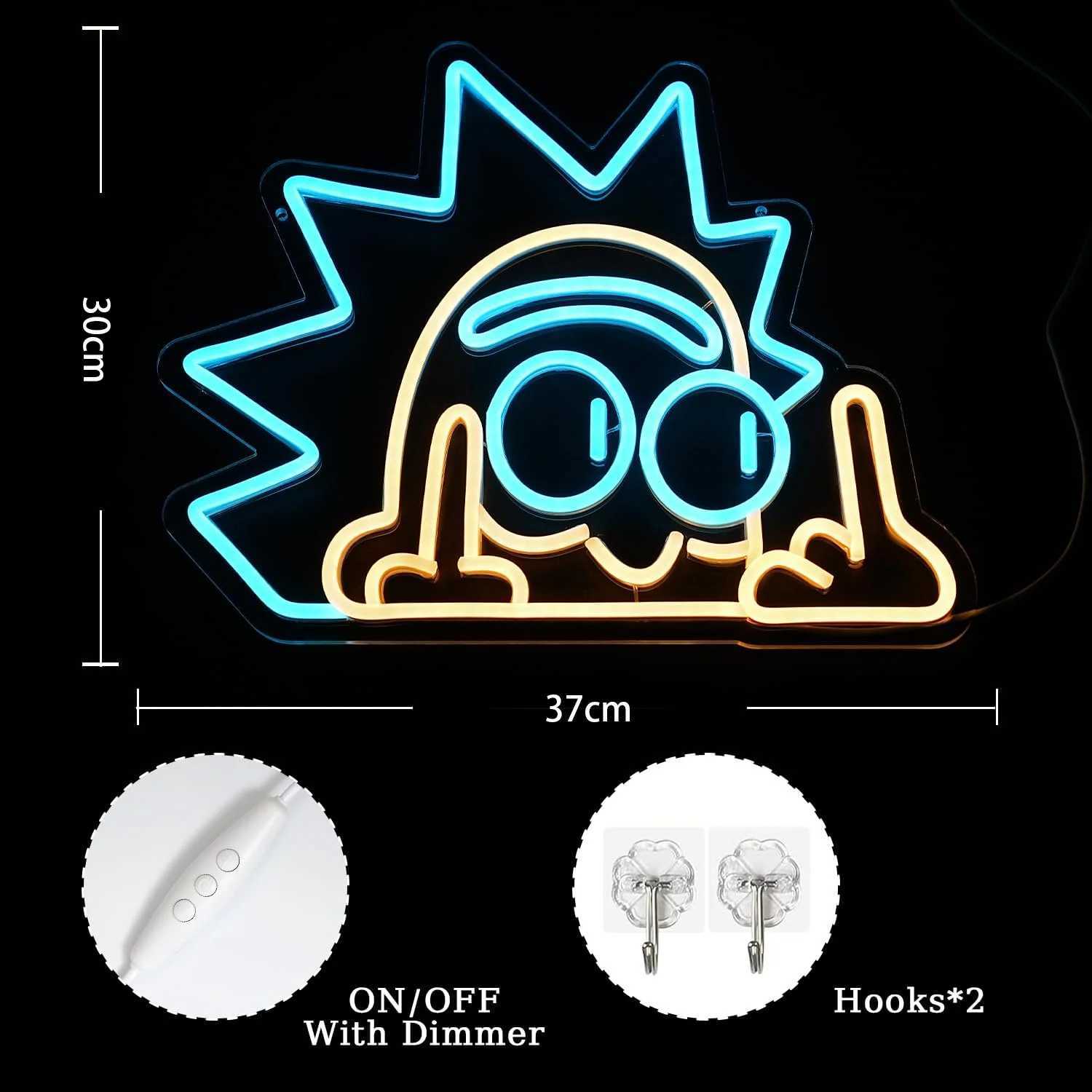Anime Neon Signs For Man Cave Dimmable LED Neon Lights Sign For Wall Art Kids Bedroom Wall Decor Birthday Bar Party Gift Z250506