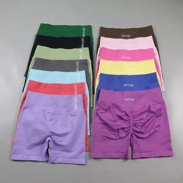 Dynamic Shorts Women High Waist Yoga Shorts Seamless Scrunch Bum Workout Gym Shorts Running Sport Booty Biker Shorts 241015