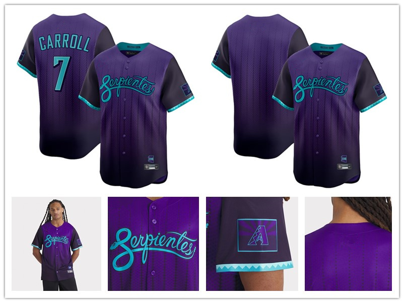 Diamondbacks Men Women Youth 2025 City Connect Baseball Jersey Randy 51 Johnson 53 Christian Walker 7 Corbin Carroll 12 Lourdes Gurriel Jr. 4 Ketel Marte
