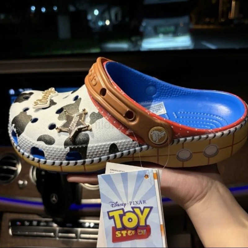 DISNEYNew Hot Toy Story Woody Cowboy Cartoon Character Summer Cute Cartoon ChildrenS Style Slippers Non-Slip Soft Soled Sandals Gifts W250623