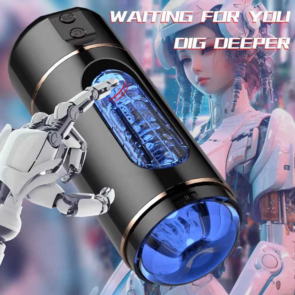 Masturbator for Men Squeezable Pocket Pussy Vibration Blowjob Penis Real Vagina Masturbation Cup Oral For Male Adult Sex ToyXJ250506