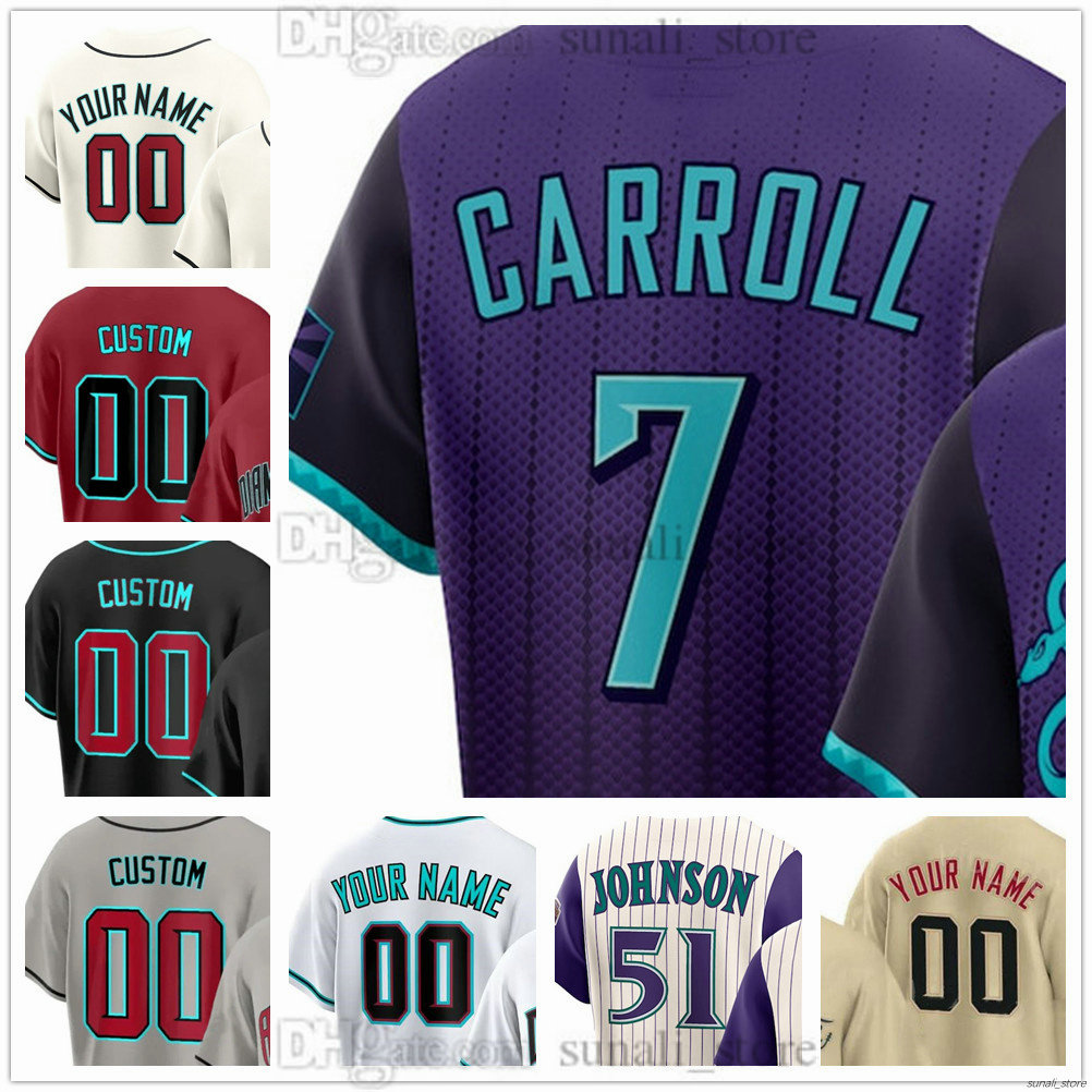 Purple 2025 City Baseball Jersey 7 Corbin Carroll 4 Ketel Marte 23 Zac Gallen 12 Lourdes Gurriel Jr. 2 Geraldo Perdomo 14 Gabriel Moreno 51 Randy Johnson 20 Luis Gonzalez