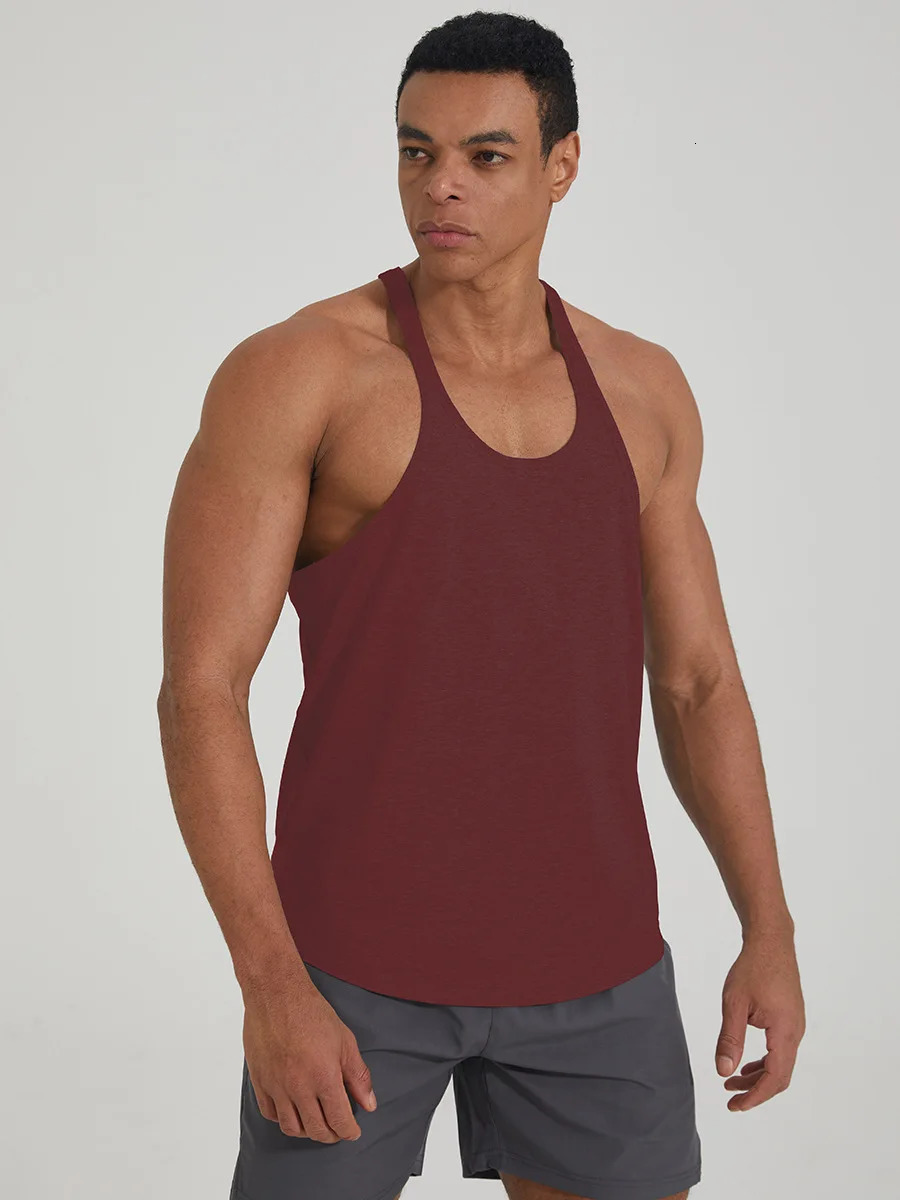 Mens sports and fitness vest summer gym training underwear running basketball fast drying breathable loose mens top y250430Z