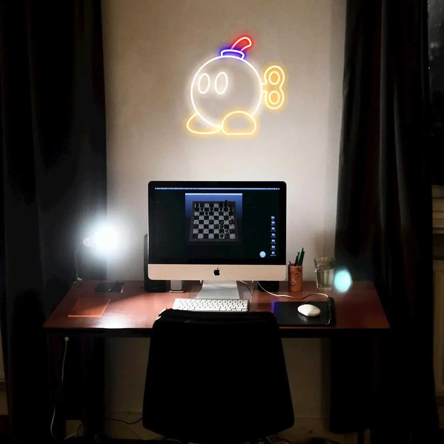 Bob-omb Mario LED Neon SignVideo Game Room Neon Light for Wall Decor Game Room and Desk Decoration Gamer Gifts Z250506
