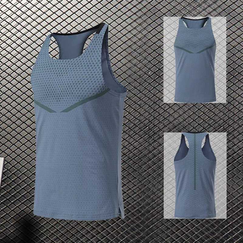 Mens Running Vest Outdoor Training Clothing Male Sportswear Sleeveless T-shirt Gym Jogging Tank Top Bodybuilding T ShirtXJ250506