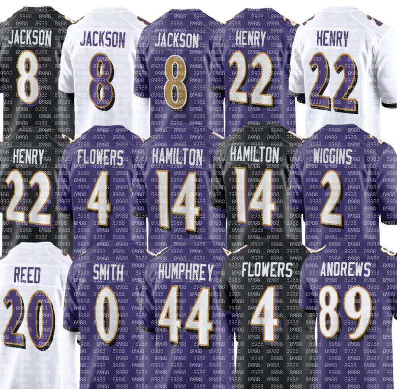 Men Ravens Zay Flowers Derrick Henry Lamar Jackson Kyle Hamilton Marlon Humphrey Trenton Simpson Odafe Oweh Nate Wiggins Travis Jones Malaki Starks Football Jersey