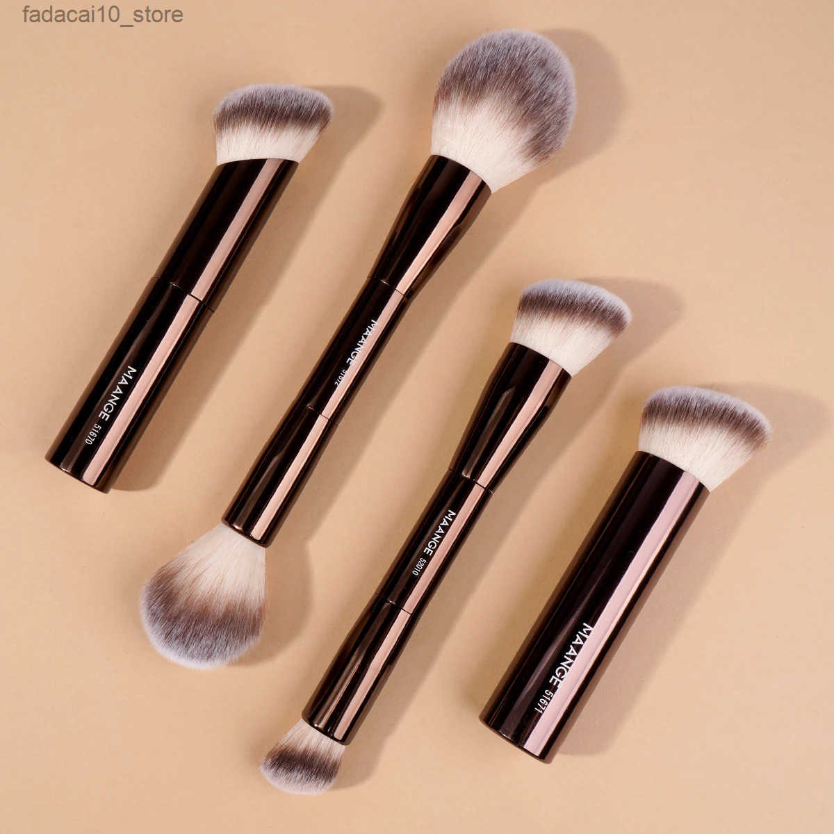 MAANGEL 4-piece makeup brush set with dual head basic powder contour brush used for perfect makeup soft and fluffy hair makeup tool z250506