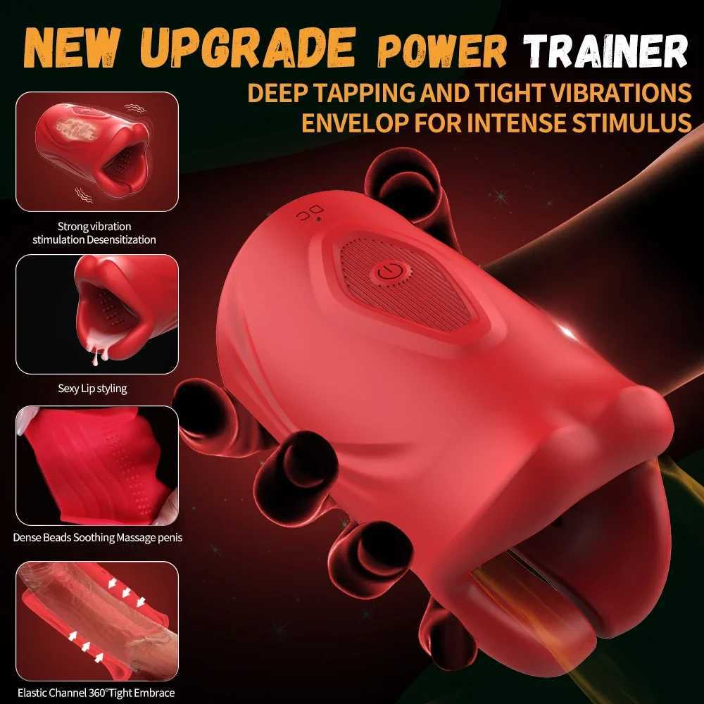 Male Masturbator Penis Training Glans Trainer Stimulator Vibrator APP Control Delay Cock Ring Glans for Male Vibrator Sex Toy W250506