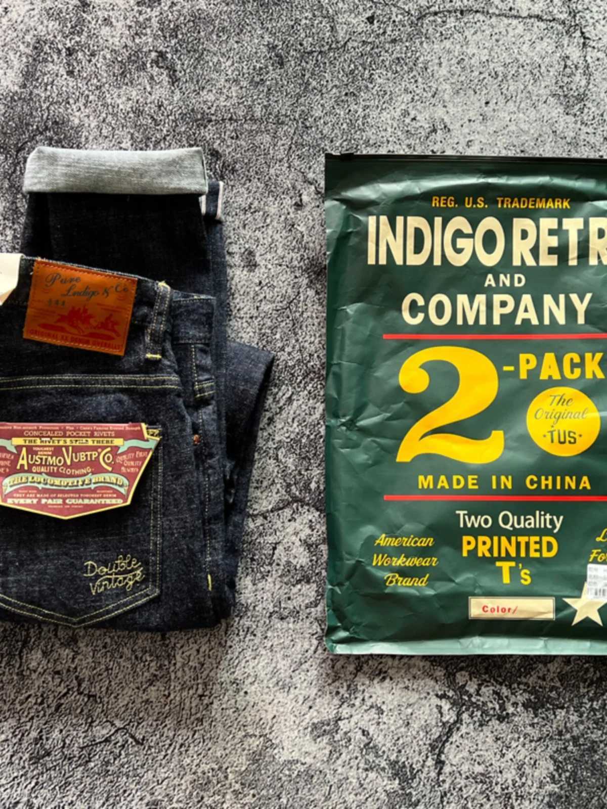 13oz Spring Autumn One Wash Raw Deep Blue Denim Jeans for Men Red Selvedge Loose Straight Pants American Vintage American Youth W250506