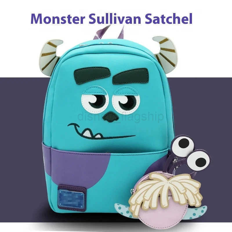 Disney Loungefly Disney Monster Sullivan Mini PU Backpack Leather Fashion Brand Backpack Birthday Gift Outdoor Bag School BagXJ250506