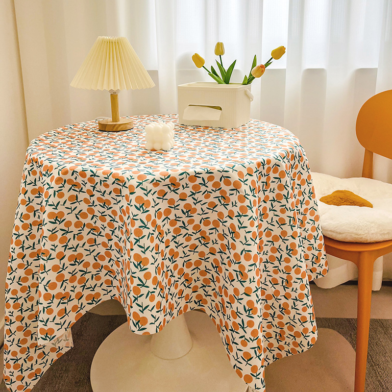 T0460 chessboard round table cloth ins style coffee table cloth birthday arrangement net red photo small round table cloth light luxury high-end