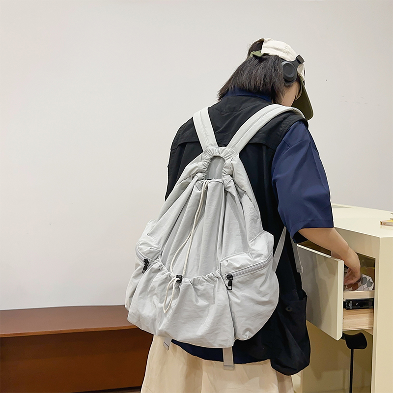canvas backpack pocket adjustable straps antiscratch schoolbag for work cafe hopping weekend trips solid color unisex design 1807