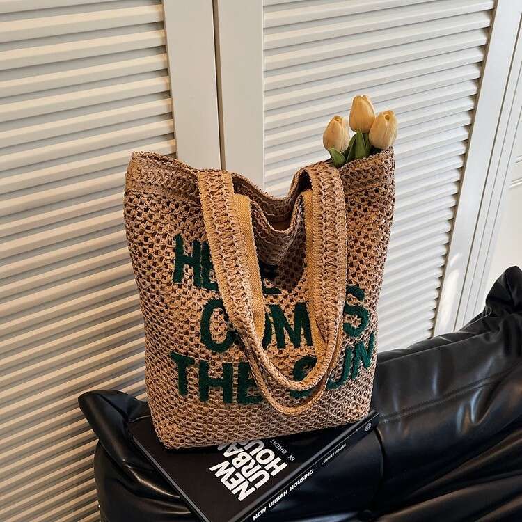 Summer Woven Bag Beach Bag Large Capacity Commuting Straw For Women S Spring And Summer New Fashion Single Shoulder Woven Bag High End Beach Bag KQ KQ