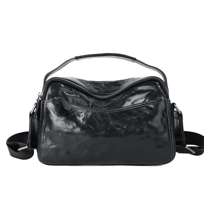 Wmnuo Shoulder Bag Men Multifunction Cow Genuine Leather Handbag Messenger Bags For Man Big Capacity Travel Ipad Male