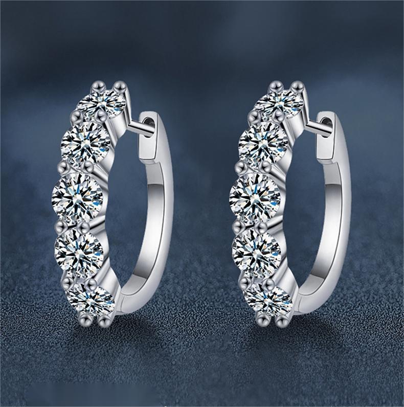 S925 Sterling Silver Moissanite Snowflake Stud Earrings for Women | D Color VVS Clarity | Elegant Winter Jewelry