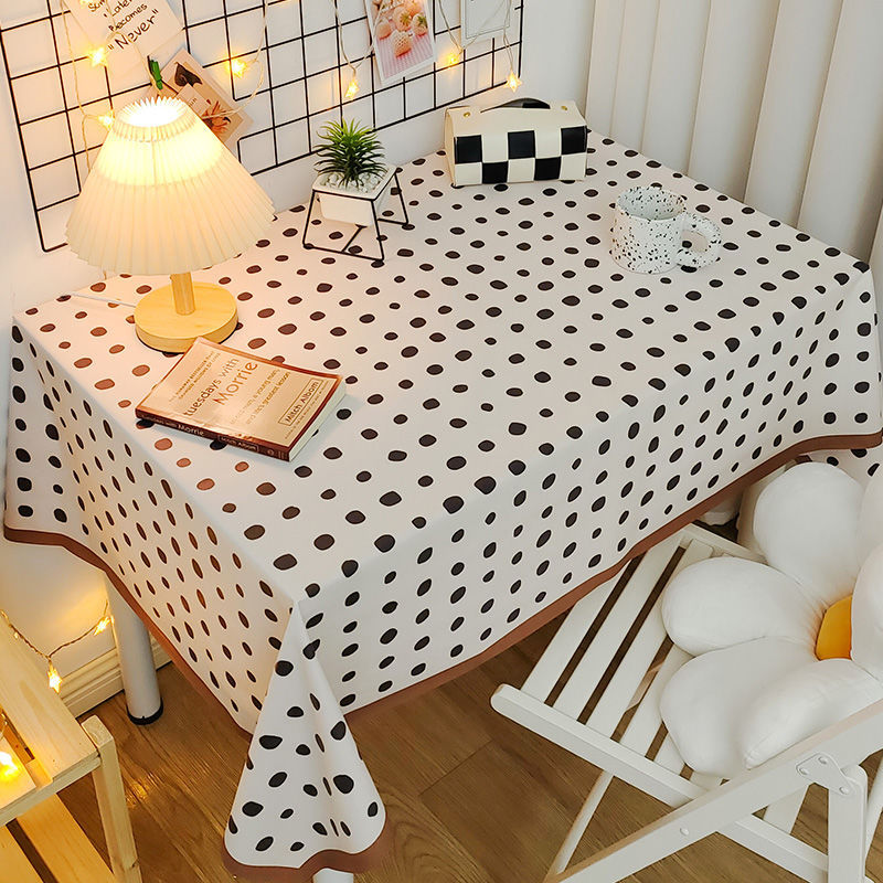 XX0387 New Year tablecloth PVC waterproof, oil-proof, scalding-proof, washable desk cloth, dining table cloth, coffee table cloth, ins style atmospher